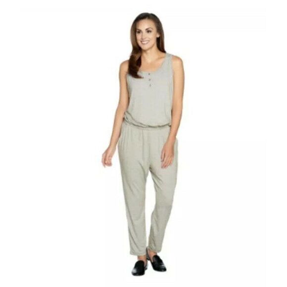 LOGO by Lori Goldstein Pants - LOGO Lori Goldstein Micro Stripe Jumpsuit M